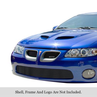 APS - APS GR16FEH07J Stainless Billet Bumper Grille Black for 04-06 Pontiac GTO