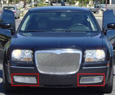 APS - APS Wire Mesh Bumper Grille Polish for 05-10 Chrysler 300 GR18GFF36T