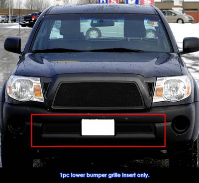 APS - APS GR20GFD57H Wire Mesh Bumper Grille Black for 05-11 Toyota Tacoma