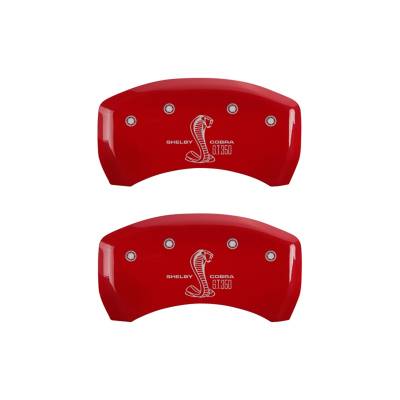 MGP Caliper Covers - MGP Caliper Covers 10010RGT3RD Rear 2pc Red Ford Mustang Shelby