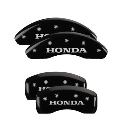 MGP Caliper Covers - MGP Caliper Covers 20206SHONBK Front/Rear Gloss Black for 11-16 Honda CR-Z