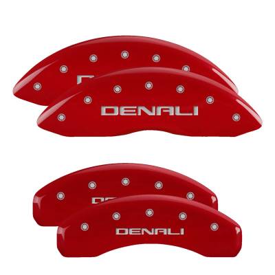 MGP Caliper Covers - MGP Caliper Covers 34005SDNLRD Front/Rear Red for 02-05 GMC Envoy