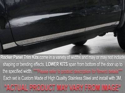 Quality Automotive Accessories - QAA TH22130 Stainless Rocker Panel Trim 8pc for 02-06 Toyota Camry