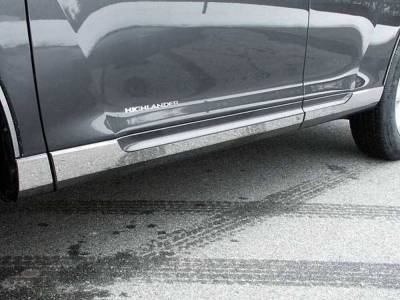 Quality Automotive Accessories - QAA TH28110 Stainless Rocker Panel Trim 6pc for 08-11 Toyota Highlander