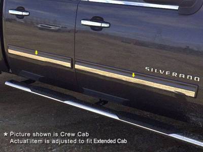 Quality Automotive Accessories - QAA TH49185 Stainless Rocker Panel Trim 4Pc for 09-13 Chevrolet Silverado