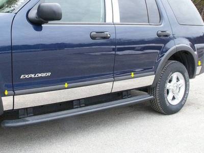 Quality Automotive Accessories - QAA TH46331 Stainless Rocker Panel Trim 8pc for 06-10 Ford Explorer