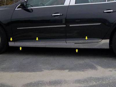 Quality Automotive Accessories - QAA TH53107 Stainless Rocker Panel Trim 10pc for 2016 Chevy Malibu Limited