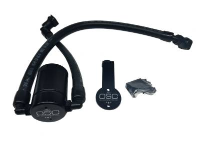 J&L Oil Separator Co - J&L Oil Separator 3.0 Driver Side Mounted Oil Separator Black 3011D-B