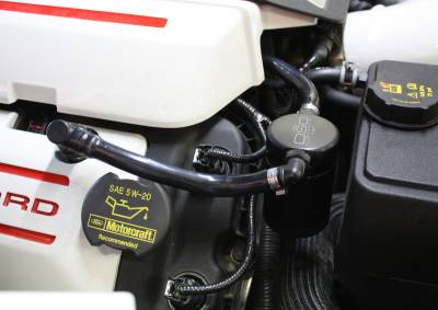 J&L Oil Separator Co - J&L Oil Separator 3.0 Passenger Side Mounted Oil Separator Black 3011P-B