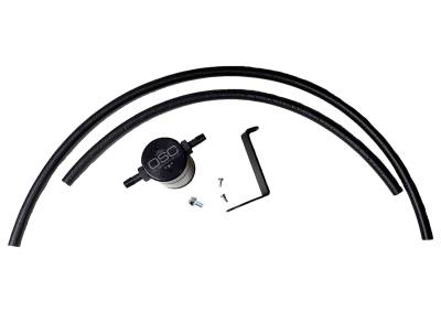 J&L Oil Separator Co - J&L Oil Separator 3.0 Driver Side Mounted Oil Separator Black 3110D-B