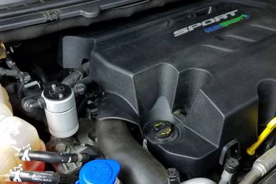 J&L Oil Separator Co - J&L Oil Separator 3.0 Passenger Side Mounted Oil Separator Silver 3031P-C