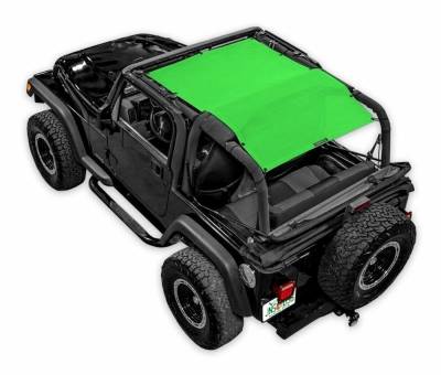 SpiderWebShade - SpiderWebShade Mesh Bikini Top-Green for Jeep TJ SWS-SHDTOP-01-TJ-GRN