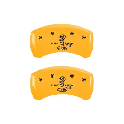 MGP Caliper Covers - MGP Caliper Covers 10010RGT5YL Rear 2pc Yellow for 05-14 Ford Mustang