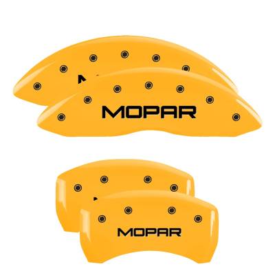 MGP Caliper Covers - MGP Caliper Covers 12162SMOPYL F/R 4pc Engraved MGP Yellow for 11-23 Challenger