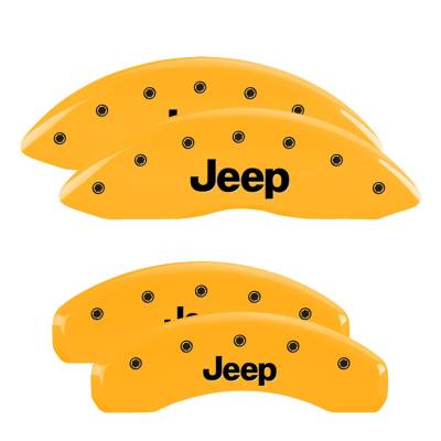MGP Caliper Covers - MGP Caliper Covers 42020SJEPYL F/R 4pc Engraved MGP Yellow for 11-21 Jeep Grand