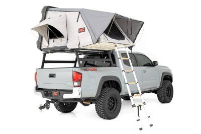Rough Country Suspension Systems - Rough Country 99057 Hard Side Rack Mount Roof Top Tent w/Ladder Gray