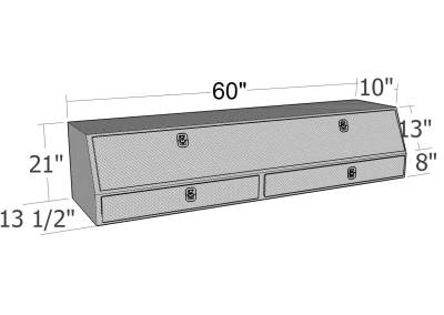 Unique Truck Accessories - Unique Truck TBS200-60-BD-BT 60" Contr TopSider w/Drawers & Doors Blk Textured