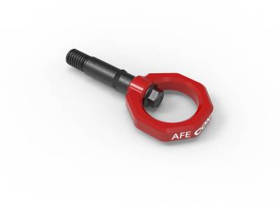 aFe Power - aFe 450-721002-R Rear Tow Hook Red for 20-26 Toyota GR Supra 2.0/3.0L