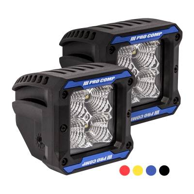 ProComp - Pro Comp 76413P 2"x2" Square 5W Flood Pattern LED Pod Lights PAIR