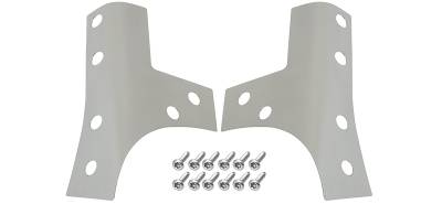 Kentrol - Kentrol 30074 Polished Windshield Support Overlays Pair 07-18 Jeep Wrangler JK