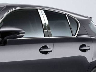 Quality Automotive Accessories - QAA PP11196 6Pc Stainless Steel Pillar Trim for 2011-2017 Lexus CT