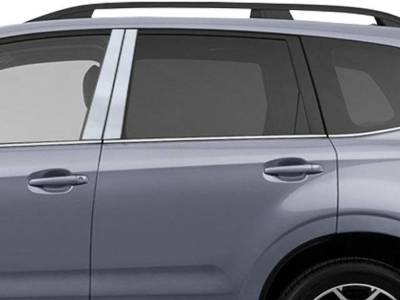 Quality Automotive Accessories - QAA PP14440 4Pc Stainless Steel Pillar Trim for 2014-2018 Subaru Forester