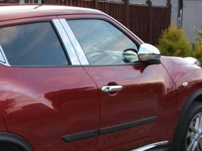 Quality Automotive Accessories - QAA PP11565 4Pc Stainless Steel Pillar Trim for 2011-2017 Nissan Juke