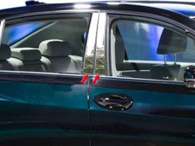 Quality Automotive Accessories - QAA PP14200 4Pc Stainless Steel Pillar Trim for 14-20 Acura RLX