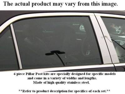 Quality Automotive Accessories - QAA PP43443 8Pc Stainless Steel Pillar Trim for 2003-2007 Saturn Vue