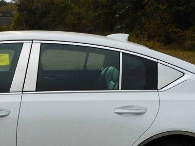 Quality Automotive Accessories - QAA PP60237 8Pc Stainless Steel Pillar Trim for 2020-2025 Cadillac CT5