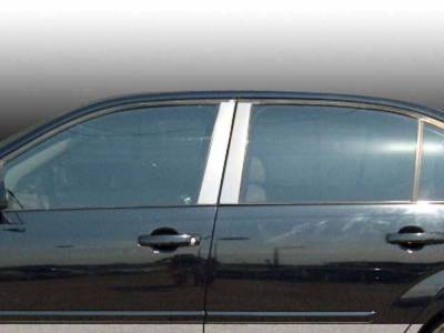 Quality Automotive Accessories - QAA PP44106 6Pc Stainless Steel Pillar Trim for 2004-2007 Chevrolet Malibu