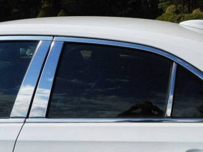 Quality Automotive Accessories - QAA PP60246 6Pc Stainless Steel Pillar Trim for 2020-2025 Cadillac CT4