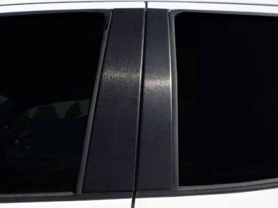 Quality Automotive Accessories - QAA PP27145B 4Pc Brushed Matte Black Pillar Trim for 2008-2022 Toyota Sequoia