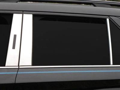 Quality Automotive Accessories - QAA PP60331 6Pc Stainless Steel Pillar Trim for 2020-2025 Ford Explorer