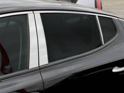Quality Automotive Accessories - QAA PP18801 6Pc Stainless Steel Pillar Trim for 2018-2023 Kia Stinger
