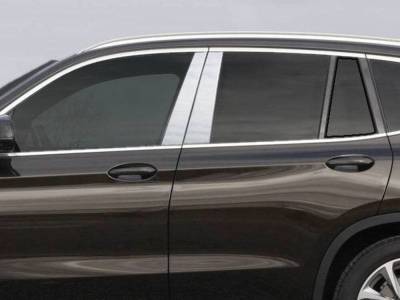 Quality Automotive Accessories - QAA PP18940 4Pc Stainless Steel Pillar Trim for 2018-2024 BMW X3