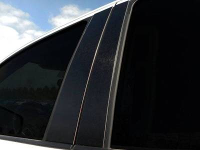 Quality Automotive Accessories - QAA PP49935B 4Pc Brushed Matte Black Pillar Trim for 2009-2018 RAM Trucks