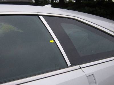 Quality Automotive Accessories - QAA PP50254 2Pc Stainless Steel Pillar Trim for 2011-2014 Cadillac CTS Coupe
