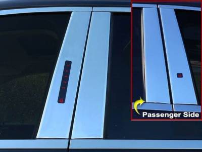 Quality Automotive Accessories - QAA PP60620 4Pc Stainless Steel Pillar Trim for 2020-2025 Lincoln Aviator
