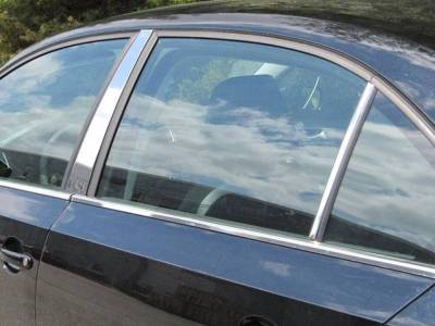 Quality Automotive Accessories - QAA PP11666 4Pc Stainless Steel Pillar Trim for 2011-2017 Volkswagen Jetta