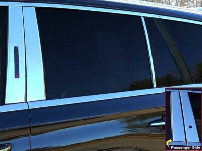 Quality Automotive Accessories - QAA PP60621 6Pc Stainless Steel Pillar Trim for 2020-2025 Lincoln Aviator