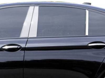 Quality Automotive Accessories - QAA PP11931 6Pc Stainless Steel Pillar Trim for 2011-2016 BMW 5 Series