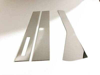 Quality Automotive Accessories - QAA PP61391 6Pc Stainless Steel Pillar Trim for 2021-2025 Ford Bronco Sport