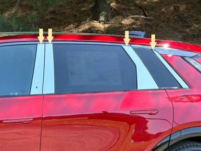 Quality Automotive Accessories - QAA PP63222 8Pc Stainless Steel Pillar Trim for 2023-2025 Cadillac Lyriq