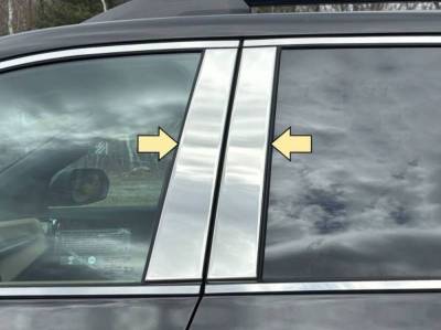 Quality Automotive Accessories - QAA PP65160 4Pc Stainless Steel Pillar Trim for 2025 Chevrolet Equinox
