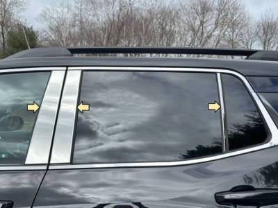 Quality Automotive Accessories - QAA PP65161 6Pc Stainless Steel Pillar Trim for 2025 Chevrolet Equinox