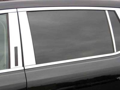 Quality Automotive Accessories - QAA PP50671 6Pc Stainless Steel Pillar Trim for 2010-2020 Lincoln MKT