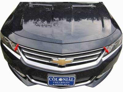 Quality Automotive Accessories - QAA HL54135 2Pc Stainless Steel Headlight Accent for 2014-2020 Chevy Impala