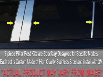 Quality Automotive Accessories - QAA PP32591 10Pc Stainless Steel Pillar Trim for 1992-1997 Buick Roadmaster