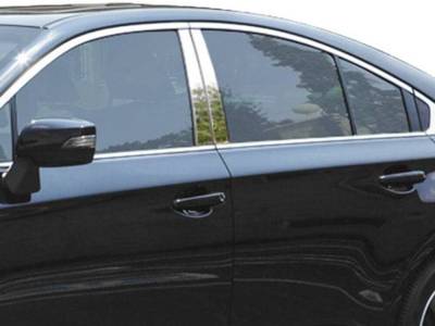 Quality Automotive Accessories - QAA PP15445 4Pc Stainless Steel Pillar Trim for 2015-2019 Subaru Legacy